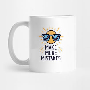 Make More Mistakes: Vibrant Summer Vibes with Sunglasses Mug